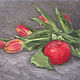 Oil painting ' still Life with tulips', Pictures, Moscow,  Фото №1