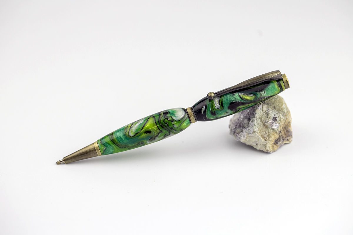 Kanzler malachite ballpoint pen, Handle, Moscow,  Фото №1