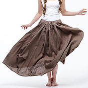 Одежда handmade. Livemaster - original item 100% linen boho skirt. Handmade.