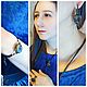 'Depth' headset in deep blue patina on silver with Rauch!. Jewelry Sets. ROCK The Magic of Natural Stone (skalabvs). Online shopping on My Livemaster.  Фото №2