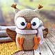 Knitted interior toy Owl, Amigurumi dolls and toys, Omsk,  Фото №1
