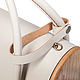 Order Light bag with wood-CEILI-made of milk-colored genuine leather. breatley. Livemaster. . Classic Bag Фото №3
