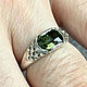Ring with Yellow Green Unheated Sapphire (1,71ct) Silver. Rings. Bauroom - vedic jewelry & gemstones (bauroom). My Livemaster. Фото №6
