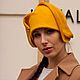 hats: Felt hat yellow daffodil, Hats1, Moscow,  Фото №1