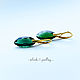Order Earrings with green quartz in gold 24K. Solanda. Livemaster. . Earrings Фото №3