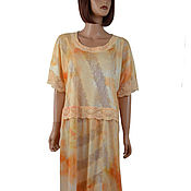 Одежда handmade. Livemaster - original item Summer Dress of fine Jersey with lace 