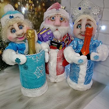 Для дома и интерьера ручной работы. Ярмарка Мастеров - ручная работа Элементы интерьера: футляр Новогодние герои. Handmade.