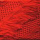 St. Red Shawl 200*100 Crocheted Triangular with Tassels #001. Shawls. Hand Knitted Shawls from Helen's. Online shopping on My Livemaster.  Фото №2