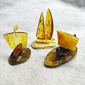 Сувениры и подарки handmade. Livemaster - original item Models: ship made of amber, boats, made of solid amber. Handmade.