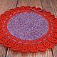 The round knitted rug crochet multi-colored 'tricolor', Carpets, Kabardinka,  Фото №1