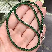 Работы для детей, handmade. Livemaster - original item Green beads for women made of cubic zircon stones. Handmade.