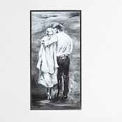 Картины и панно handmade. Livemaster - original item Walk, oil painting on canvas, love, couple, lovers. Handmade.