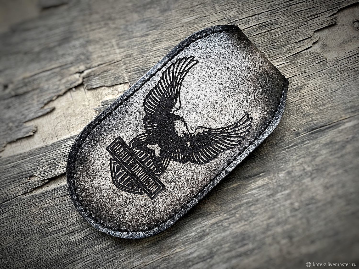 Боевая монетница cлеппер Harley Davidson из натуральной кожи в интернет ...