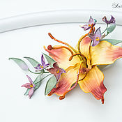 Украшения handmade. Livemaster - original item Decoration of the skin Lily. Brooch, clip, or headband.. Handmade.