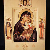 Картины и панно handmade. Livemaster - original item The Icon Our Lady Of Vladimir. With the ark. Handmade.