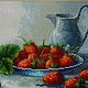 Картина Клубника со сливками. Картины. Украшения Татьяны Михайловой. Интернет-магазин Ярмарка Мастеров.  Фото №2