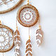 Large knitted dream catcher beige, the decor in Bohemian style. Dream catchers. Вязаные ловцы снов My_lace_dreams. My Livemaster. Фото №4