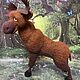 Лось. Фигурка из шерсти. Войлочная игрушка. Екатерина Шувалова (colorlight). Ярмарка Мастеров.  Фото №6
