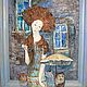 "Дева-блюз". Картины. Ольга Гурьева (ceramicart). Интернет-магазин Ярмарка Мастеров.  Фото №2