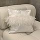 Pillow with sequins and feathers decorative 43*43. Pillow. hellorussia.design. Online shopping on My Livemaster.  Фото №2