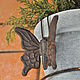 Подвеска чугунная Бабочка на горшок декор садовый для растений. Подвески. •AZOV GARDEN• декор из металла. Интернет-магазин Ярмарка Мастеров.  Фото №2
