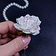 Брошь Пион оригинальный подарок брошь цветок ручной работы. Брошь-игла. Сказка - броши и серьги ручной работы. Ярмарка Мастеров.  Фото №6