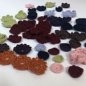 Материалы для творчества handmade. Livemaster - original item Set of knitted KALEIDOSCOPE flowers. Handmade.