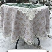 Для дома и интерьера handmade. Livemaster - original item Linen jacquard tablecloth 