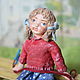 Cotton Christmas toy handmade ' Girl with a skipping rope', Christmas decorations, Orel,  Фото №1