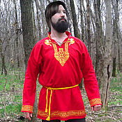 Русский стиль handmade. Livemaster - original item Russian shirt Red Falcon. Handmade.