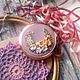 Mirror pocket with embroidery silk ribbons. Pocket mirrors. Viktoriya    victoriyamo. Интернет-магазин Ярмарка Мастеров.  Фото №2