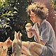 Заказать Картина маслом мальчик и коты. Картины Регины Куюковой. Ярмарка Мастеров. . Картины Фото №3