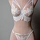 Комплект  нижнего белья свадебный. Daizi. Комплекты белья. Natali Lingerie / Нижнее бельё ручной работы!. Интернет-магазин Ярмарка Мастеров.  Фото №2