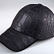 Бейсболка из натуральной кожи крокодила IMA0329B444. Бейсболки. CrocShop товары из экзотической кожи. Ярмарка Мастеров.  Фото №9