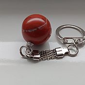 Сумки и аксессуары handmade. Livemaster - original item Keychain with natural red jasper, super large! ball 20 mm. Handmade.