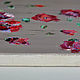 Картина маслом на холсте  Розовый сад 2 с красными розами на сером. Картины. Картины маслом на холсте. Ursula-f. Ярмарка Мастеров.  Фото №4