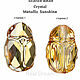 Swarovski 5728  12мм Scarabaeus (Скарабей) Metallic Sunshine, Кристаллы, Москва,  Фото №1