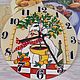 Часы настенные для кухни Повар с лимоном,30 см,роспись стекла, Часы классические, Кисловодск,  Фото №1