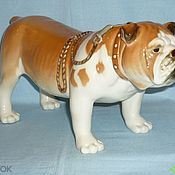 Винтаж handmade. Livemaster - original item Big DOG, ENGLISH BULLDOG WITH A LEASH. LFZ. Rare!. Handmade.