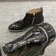 Order Men's half-boots with a zipper, crocodile skin, black color!. SHOES&BAGS. Livemaster. . Ankle boot Фото №3