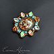 Brooch 'starfish'. Multicolored large with crystals, Brooches, Volgodonsk,  Фото №1