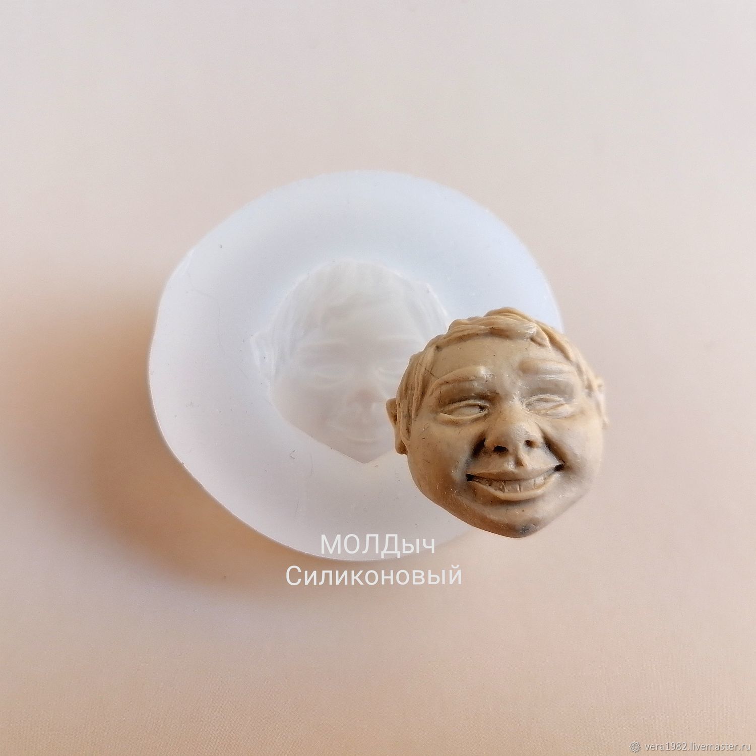 Silicone face shape for doll boy. silicone mold, Blanks for dolls and toys, Odintsovo,  Фото №1