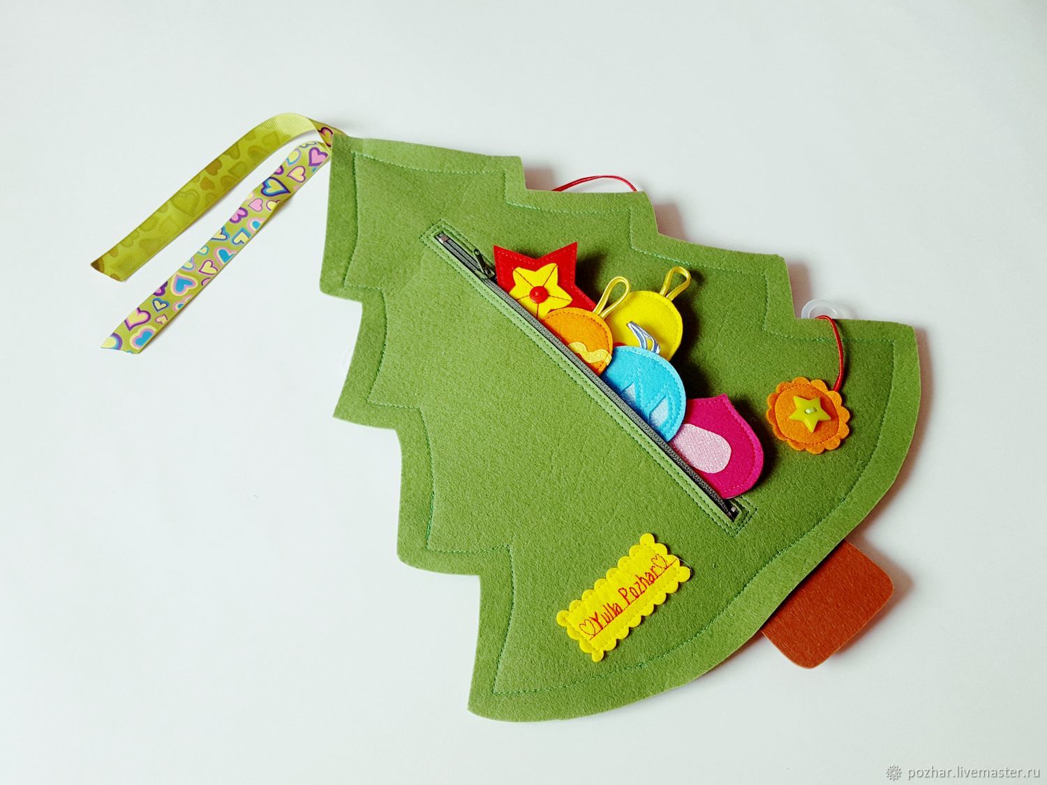 ЕЛКА ИЗ ФЕТРА (Новогодние сувениры детям) выкройка в интернет-магазине ...