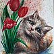 Открытка акварельная на 8 марта из серии "Коты Мартовские". Открытки. Yulia-luana-art. Ярмарка Мастеров.  Фото №6