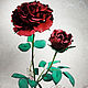 Роза пионовидная на стебле, ручной работы, из фоамирана "Спелая вишня", Композиции, Минусинск,  Фото №1