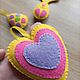 Сувенир на Пасху из фетра "Яркий праздник 2" (3 предмета). Игрушки. Felty Love: игрушки и декор из фетра. Ярмарка Мастеров.  Фото №6