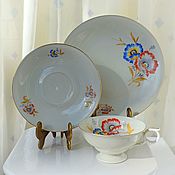 ROSENTHAL & ROYAL VIENNA AUSTRIA 1920-1927 Чайная пара роспись