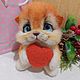Рыжий котёнок. Войлочная игрушка. Татьяна Дмитриева (dmitrieva-tania). Интернет-магазин Ярмарка Мастеров.  Фото №2