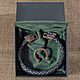 Leather bracelet 'Dragons' made of bronze. Braided bracelet. Belogor.store (belogorstore). My Livemaster. Фото №4