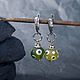 Серьги с авторским стеклом lampwork. Серьги классические. ЖуЖа_jewelry. Ярмарка Мастеров.  Фото №5